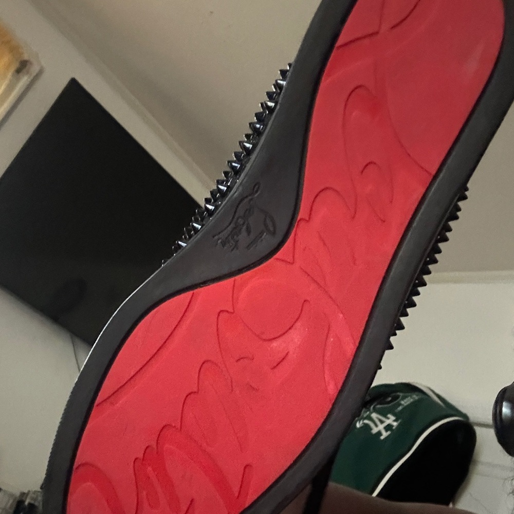Louis Vuitton Black and Red Athletic Shoes